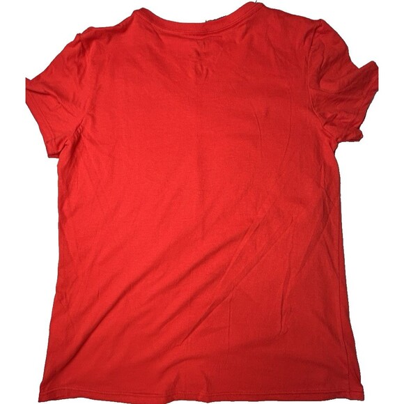 NHL Washington Capitals Women's Red Graphic Tee Medium V-Neck T-Shirt - Picture 3 of 11